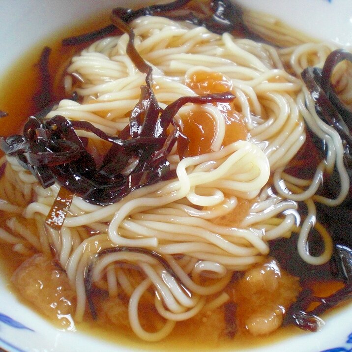 「梅塩昆布素麺」　　　♪♪